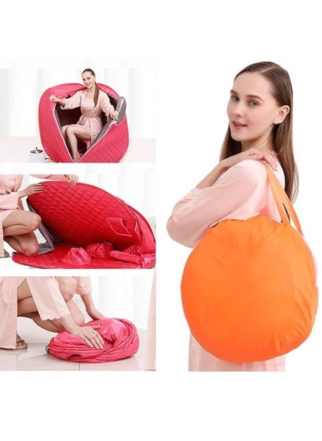 BIG MAX 2 People Home Sauna Bath Steam Device, Full Body Home Sauna Spa, 9 Temperature Modes (Timed Mode, HD display, 1000W, Red)  - Image 4