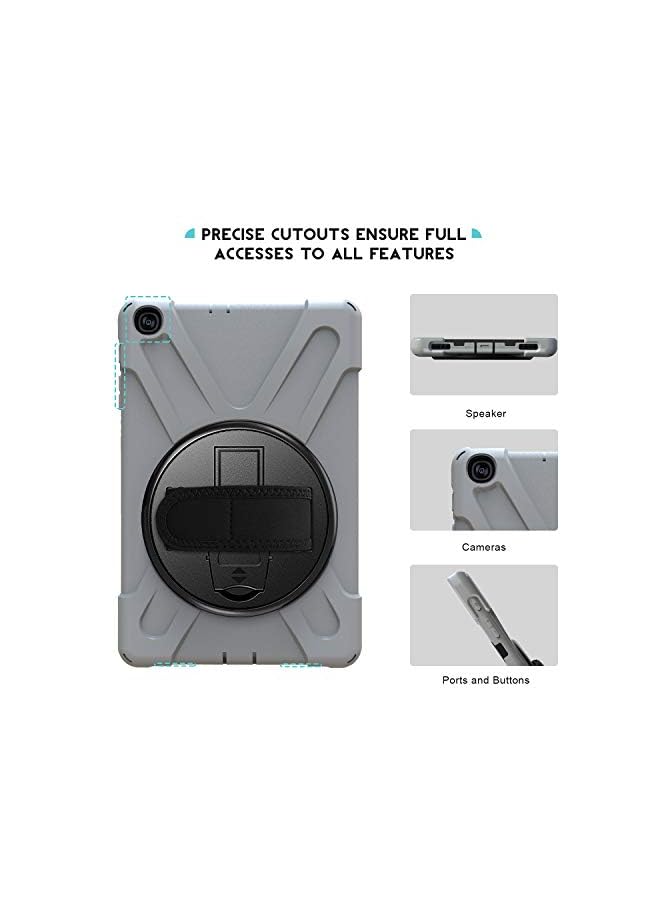 Procases Galaxy Tab A 10.1 2019 Case T510 T515 T517, Rugged Heavy Duty Shockproof Rotating Kickstand Protective Cover Case For 10.1 Inch Galaxy Tab A Tablet Sm-T510 Sm-T515 Sm-T517 2019 Release –Grey - Image 5