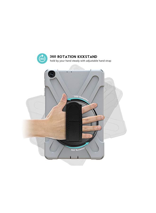 Procases Galaxy Tab A 10.1 2019 Case T510 T515 T517, Rugged Heavy Duty Shockproof Rotating Kickstand Protective Cover Case For 10.1 Inch Galaxy Tab A Tablet Sm-T510 Sm-T515 Sm-T517 2019 Release –Grey - Image 3