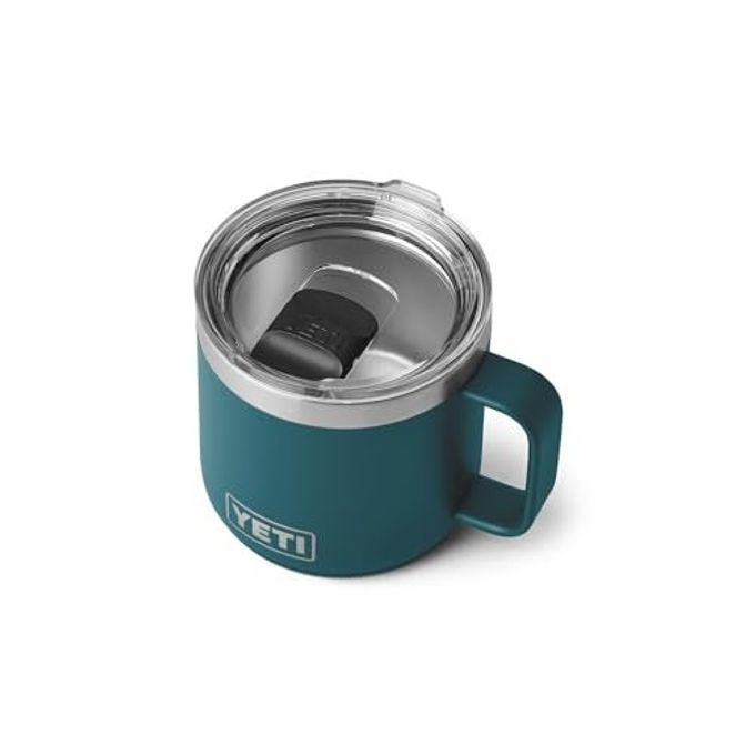 YETI Rambler 14 oz Stackable Mug, Vacuum Insulated, Stainless Steel with MagSlider Lid, Agave Teal