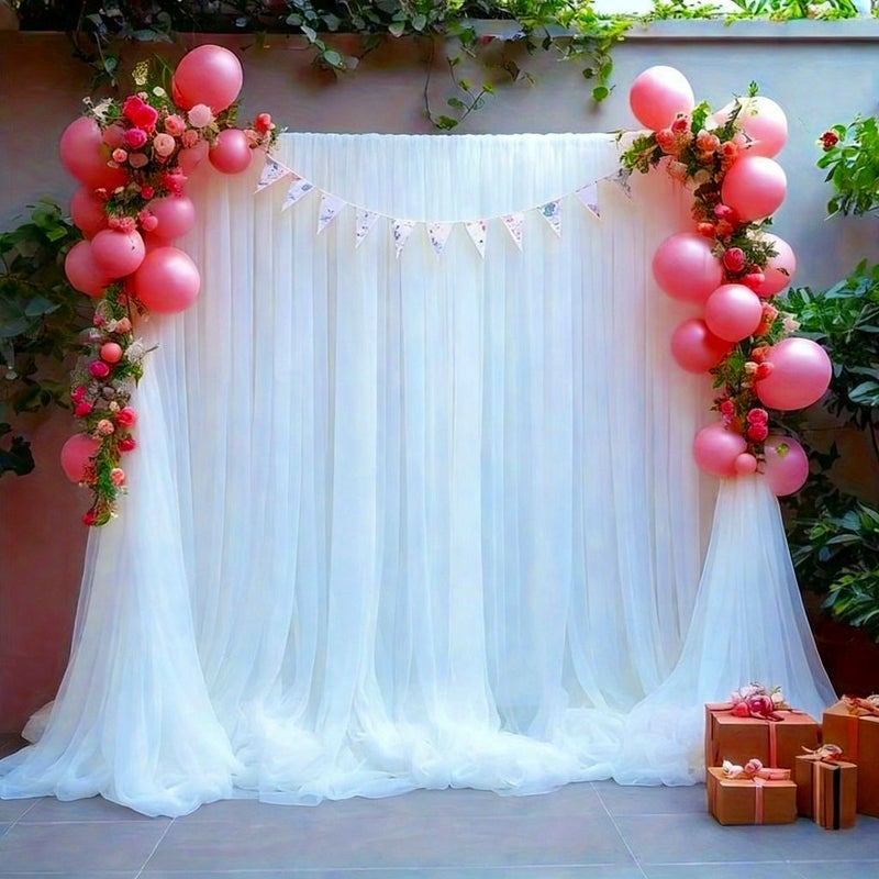 Warm Sunshine Honey Orange Polyester Mesh Fabric 2pc 118.1in 62.9in Durable Handcrafted - Image 2