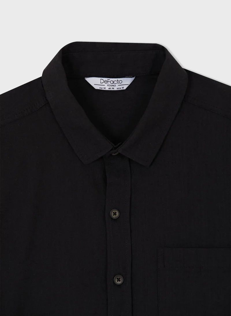 DeFacto Pocket Detail Slim Fit Shirt