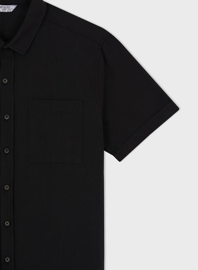 DeFacto Pocket Detail Slim Fit Shirt