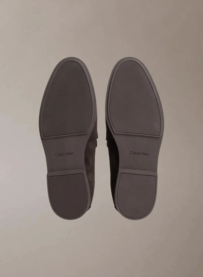 Calvin Klein Turkish Coffee Taylor - Suede Apron Toe Hybrid Loafers for Men | Best Price UAE