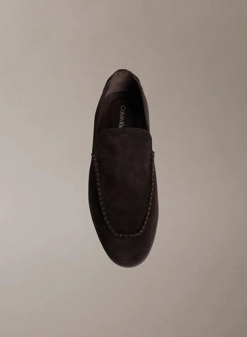 Calvin Klein Turkish Coffee Taylor - Suede Apron Toe Hybrid Loafers for Men | Best Price UAE