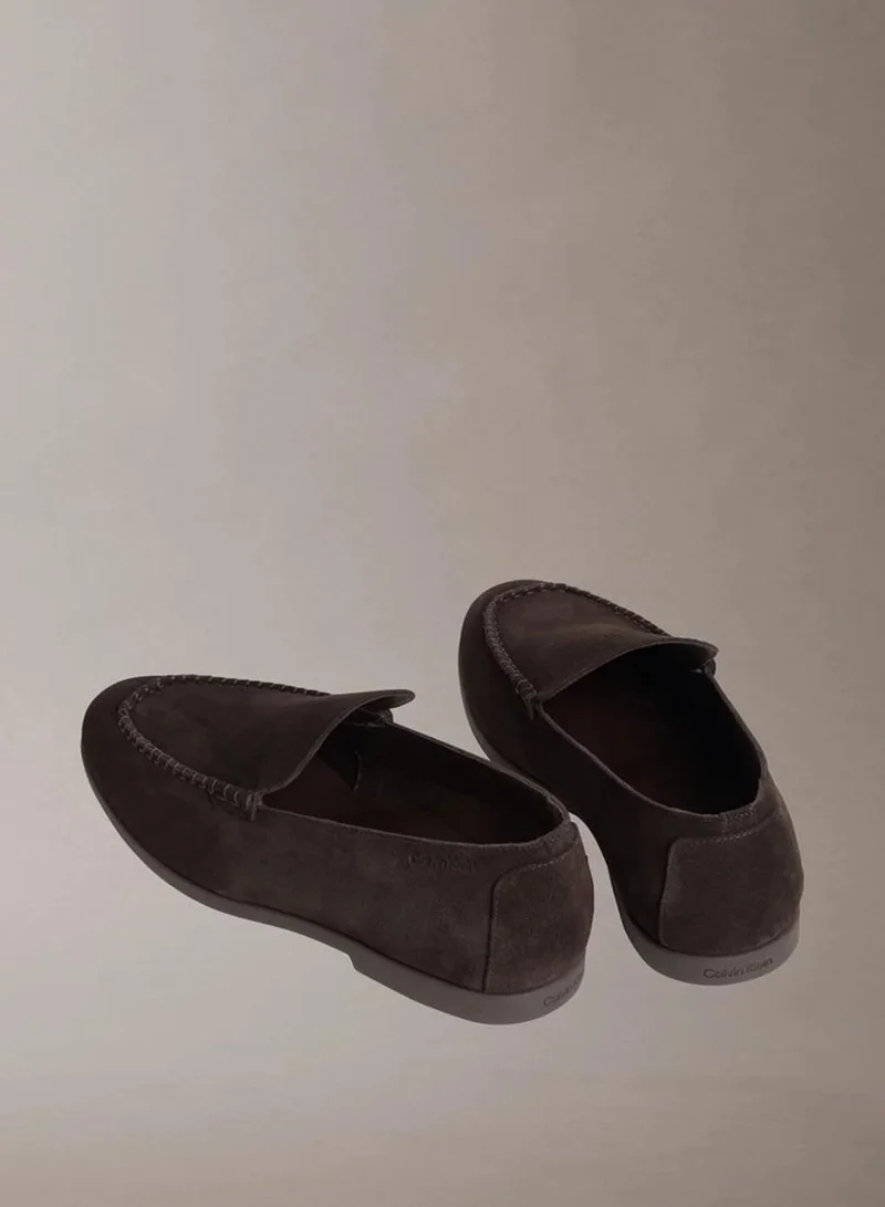 Calvin Klein Turkish Coffee Taylor - Suede Apron Toe Hybrid Loafers for Men | Best Price UAE
