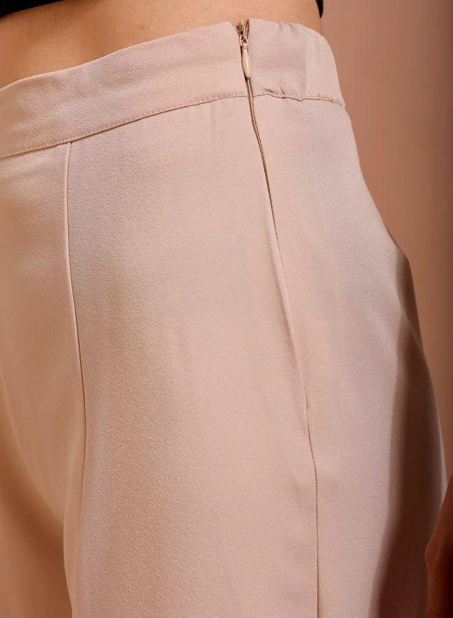 Freehand  Women Flared Solid Mid-Rise Pants for Women | Best Price UAE
