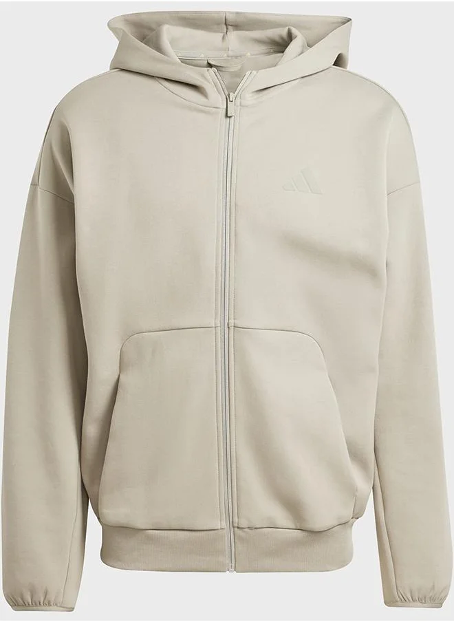 Adidas Future Icons Small Logo Full-Zip Hoodie