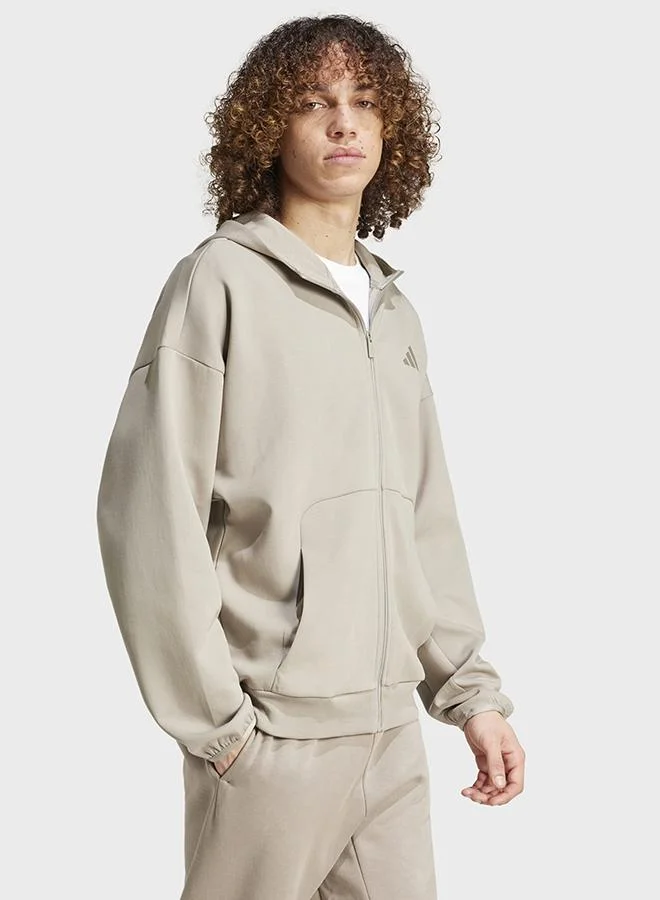 Adidas Future Icons Small Logo Full-Zip Hoodie