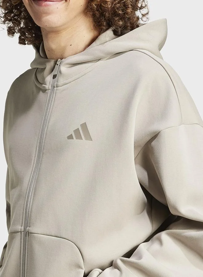 Adidas Future Icons Small Logo Full-Zip Hoodie