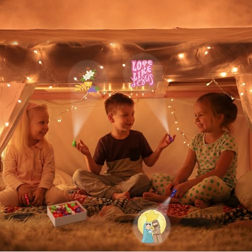 Tuanse 24 Pcs Jesus Christian Finger Lights Gifts Bulk for Kids Easter Religious Glow in The Dark Finger Lights Religious Birthday Party Favors Supplies Jesus Church Sunday School Gifts - Image 5