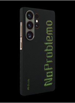 PITAKA PITAKA for Galaxy S25 Ultra Case Compatible with MagSafe, Thin & Light Case Galaxy S25 Ultra with a Caseless Feel, Glow in the Dark, 1500D Aramid Fiber Woven [Luminous Tactile Woven Case-No Problemo]  - Image 3