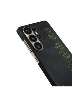 PITAKA PITAKA for Galaxy S25 Ultra Case Compatible with MagSafe, Thin & Light Case Galaxy S25 Ultra with a Caseless Feel, Glow in the Dark, 1500D Aramid Fiber Woven [Luminous Tactile Woven Case-No Problemo]  - Image 4