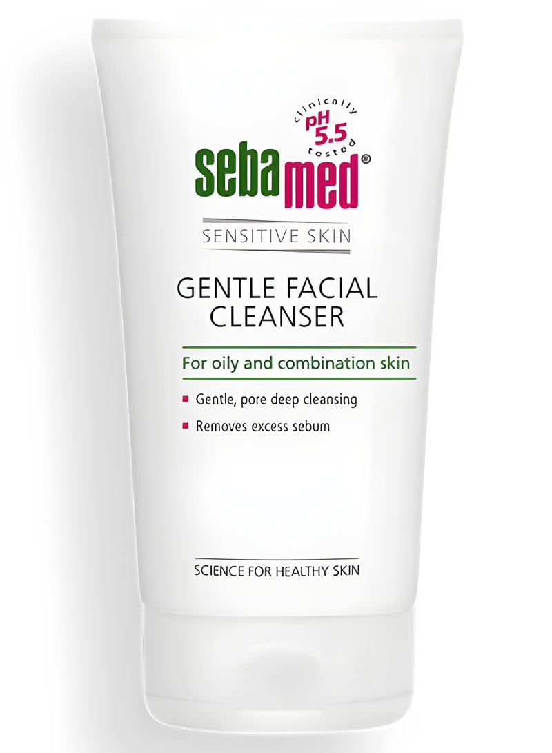 Sebamed منظف وجه لطيف للبشرة الحساسة للبشرة الدهنية والمختلطة 150 مل - Image 1