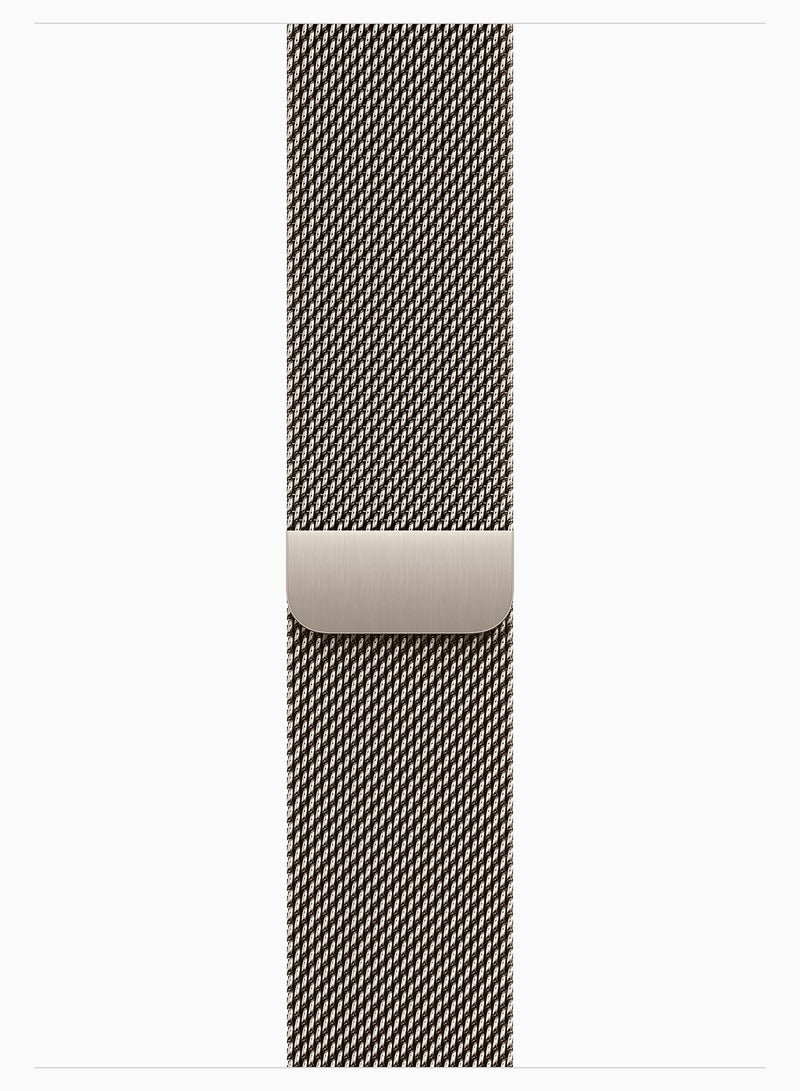 Apple Watch Series 11 GPS + Cellular 46mm (Middle East Version) Natural Titanium Case With Natural Milanese Loop - S/M - Image 3