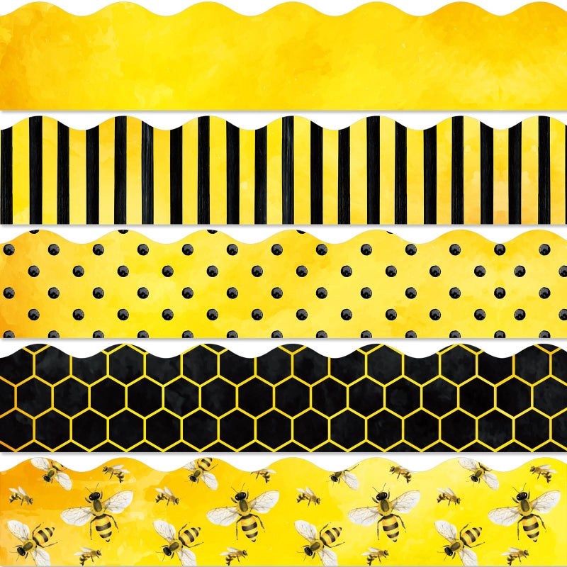 حدود لوحة الإعلانات المائية من واهلين بطول 69 قدم لعيد النحل الصيفي، شريط لاصق ذاتي، زخارف للمنزل والمكتب