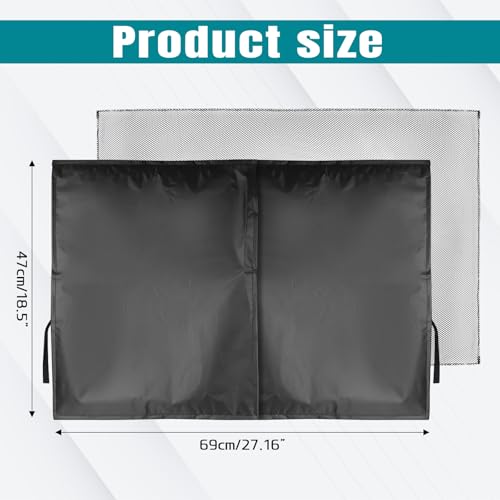 Hbxdeco 2PCS Car Window Shades, Magnetic Rear Side Window Car Sun Shades for Heat & UV Protection, Breathable Double Layer Window Sunshade, Auto Privacy Window Curtains for Baby - Image 2
