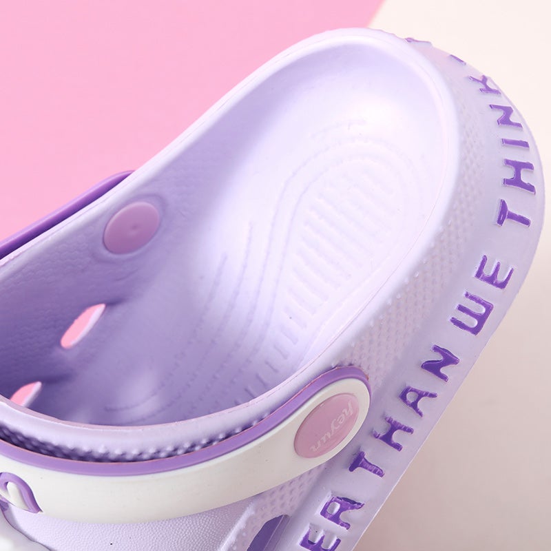 Girls'' Croc Shoes Children''s Sandals Summer New Soft Sole Big Children''s Baby Girls'' Slippers Outerwear Beach Shoes - Image 5