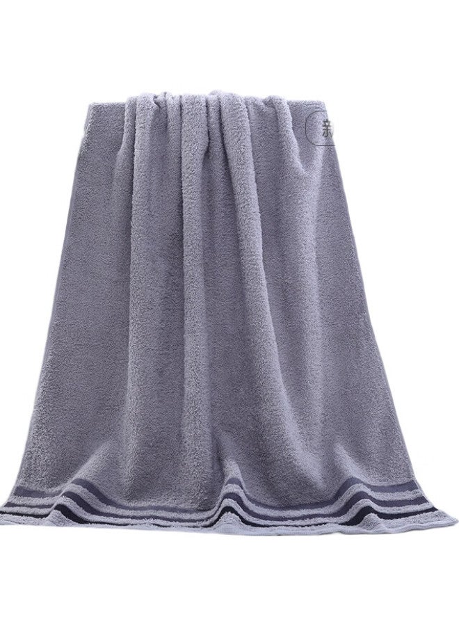 Grace Bath Towel, Class A Antibacterial Pure Cotton, Adult Thickened Absorbent Quick-Drying Large Bath Towel, 140*70/380G, Gray - Image 3