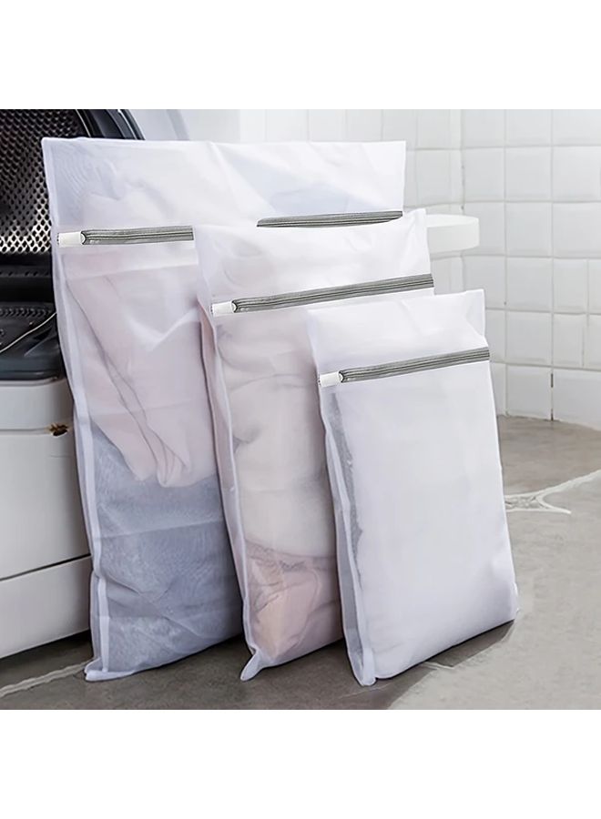 3pcs XL Laundry Bag Set Thick Polyester Mesh with Zipper For Delicates Clothes Storage - Image 2