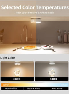 EZVALO EZVALO Under Cabinet Lights 1200mAh Rechargeable Under Cabinet Lights, Dimmable Under Counter Lights for Kitchen and Closet (6 Pack)  - Image 3