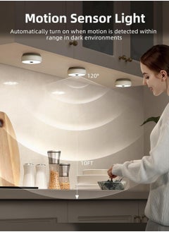 EZVALO EZVALO Under Cabinet Lights 1200mAh Rechargeable Under Cabinet Lights, Dimmable Under Counter Lights for Kitchen and Closet (6 Pack)  - Image 4