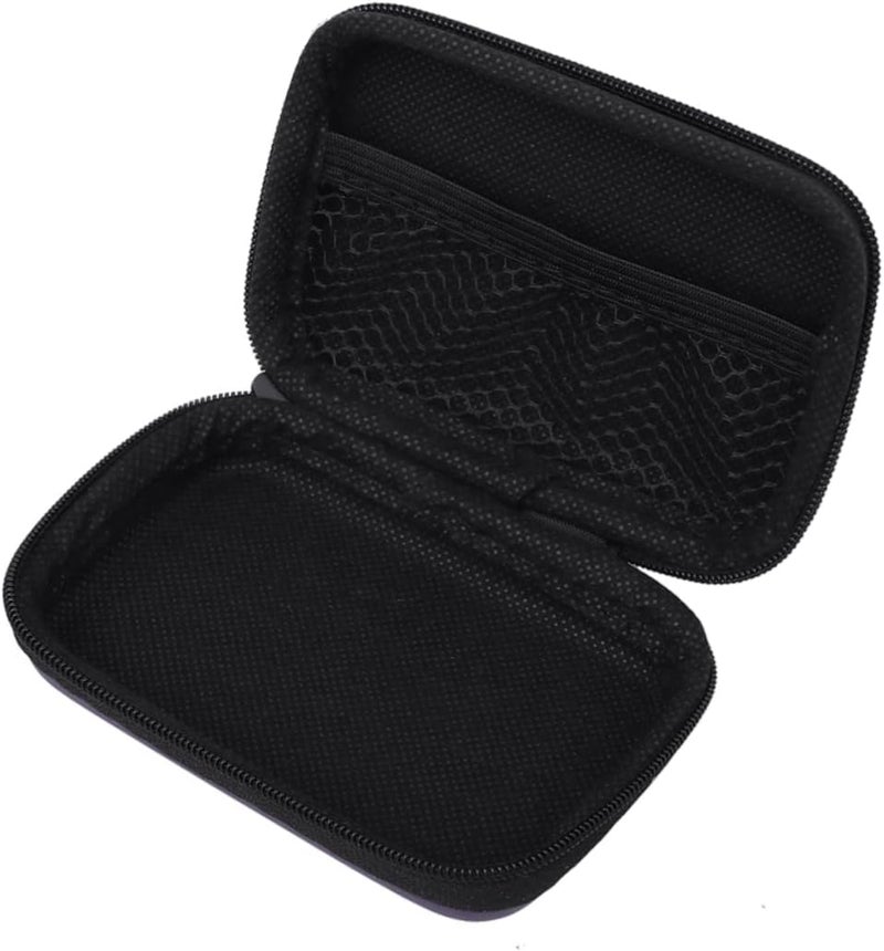 EVA Earphone Storage Bag Large Travel Pouch Organizer for USB Charging Cables and Small Electronics Purple Aging Protective Case - Image 1