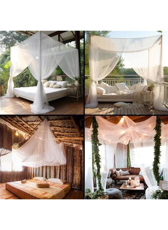Arabest Mosquito Net for Single to King-Sized Beds – 2 Side Openings & 6 Hanging Loops – Decorative Rectangular Shape for Home & Travel – Bed Canopy Hanging Kit & Carrying Bag Included - Image 3