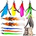 TIENAILING Cat Feather Toys Refills 10 Pieces Worms Feathers Refills Cat Wand Replacement Feathers Toy for Indoor Cats - Image 3