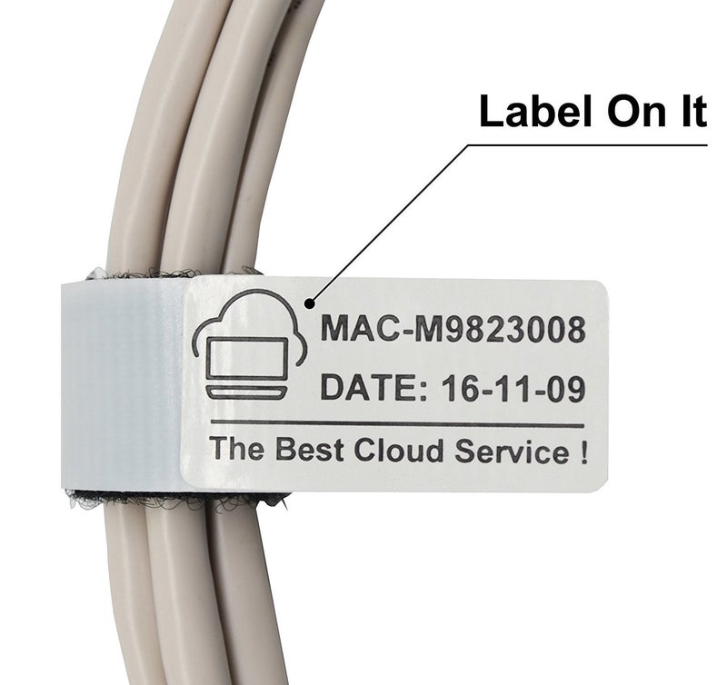 Mr-Label Unique Writable Cable Ties - Reusable Fastening Cable Straps - Identify Quickly Cable Labels - for Cord Management (20 Pcs Fastener) - Image 2