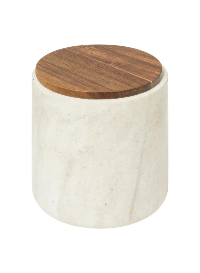Five Simply Smart Como Marble Effect Round Cotton Pot Beige and Brown 11 x 10 x 10 cm 200157A