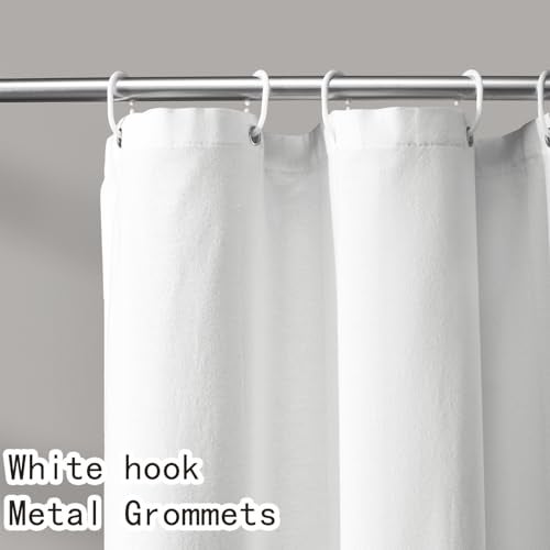 WOUVMA Sage Green Shower Curtain Floral Cotton Cottagecore Shower Curtain for Bathroom 72" W x 75" L - Image 5