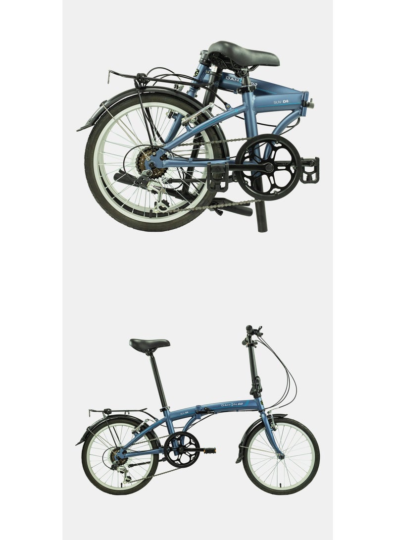 Dahon SUV D6 Folding Bike | 20 Inch Wheel Size | 6 Speed | Dark Blue Color - Image 1