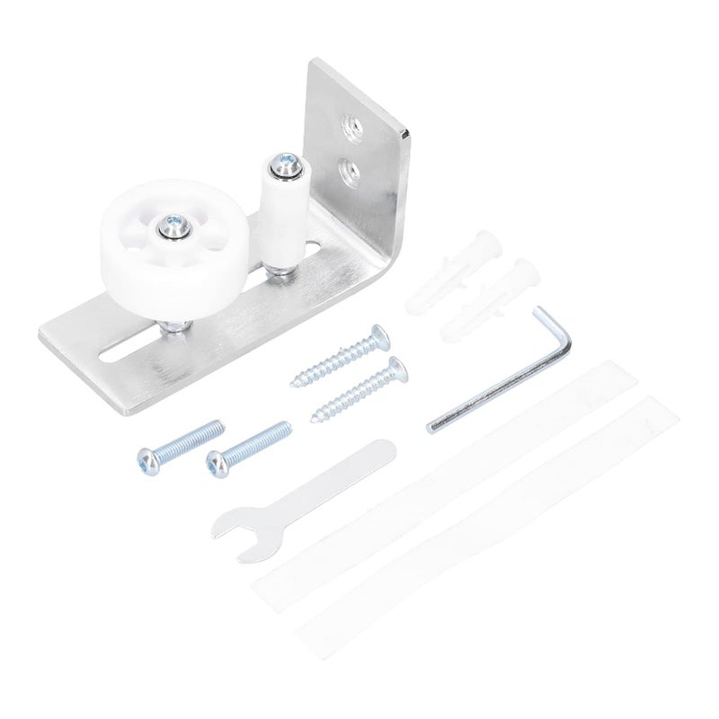 Heavy Duty Stainless Steel Barn Door Floor Roller Guide Kit With Ball Bearing Silver - Image 2