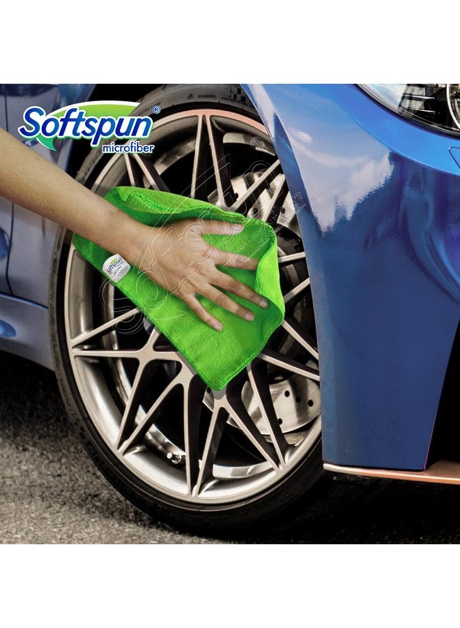 SOFTSPUN Microfiber Small Wipes 20x30 Cms 4 Piece Towel Set 340 GSM Multicolor! Multipurpose Cloths Automotive Microfibre Towels for Car Bike Cleaning Polishing Washing & Detailing. - Image 4