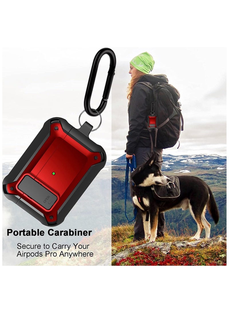 ELTRAZONE Airpods pro case cover with keychain shockproof resilient shock Absorption Secure Lock designed compatible airpod pro case wireless charging for men women - Image 5