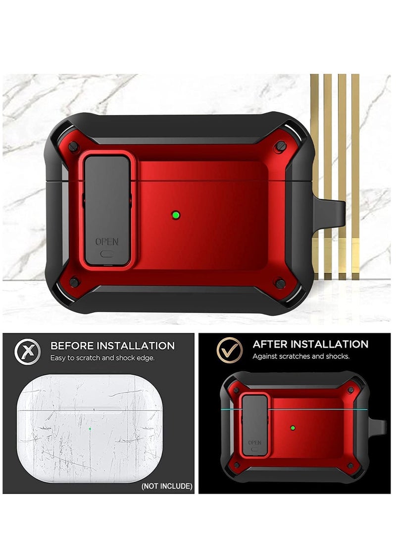 ELTRAZONE Airpods pro case cover with keychain shockproof resilient shock Absorption Secure Lock designed compatible airpod pro case wireless charging for men women - Image 4