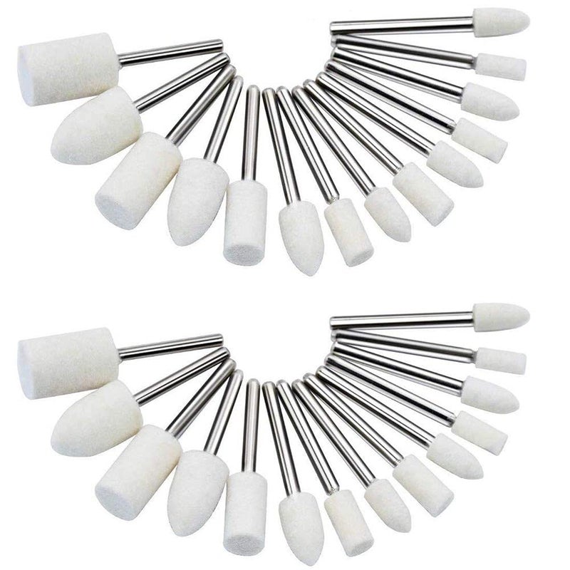 Diy Crafts 12134 India 302707170001 Wool Felt Polishing Bits Mandrel, Accessories Rotary Tool Buffing, 43838 Inch Shank, Multicolor, 35 Piece - Image 1