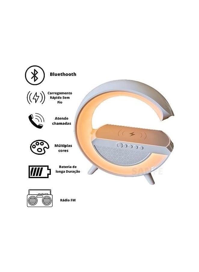 Table Lamp Lamp Rgb Smart Bluetooth Speaker Wireles Technology RGB Speaker Speaker Sound Box And Bluetooth Induction Charger Wireless Charging Night Light Ambient