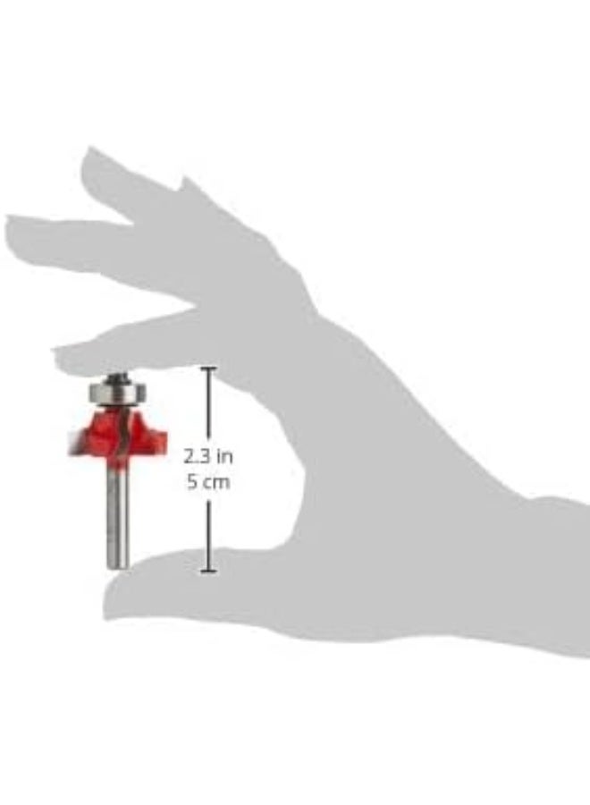 freud Freud Quadra-Cut Radius Rounding Over Bit with Perma-Shield Coating for Flawless Finish - 4 Cutters, 1/4" Shank Dia., 1/4" Radius, 2-3/16" Length - 34-110  - Image 2