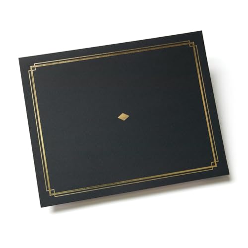 Gartner Studios Certificate Kit, Includes 6 8.5" x 11" Black with Gold Detail Certificate Holders - Image 4