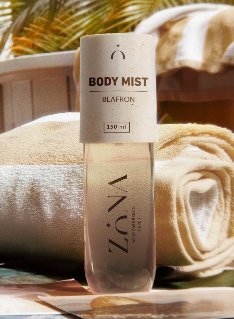 ZONA Luxury Body Mist Inspired by Byredo Black Saffron Elegant Scent and Long Lasting Blafron 150 ml - Image 2