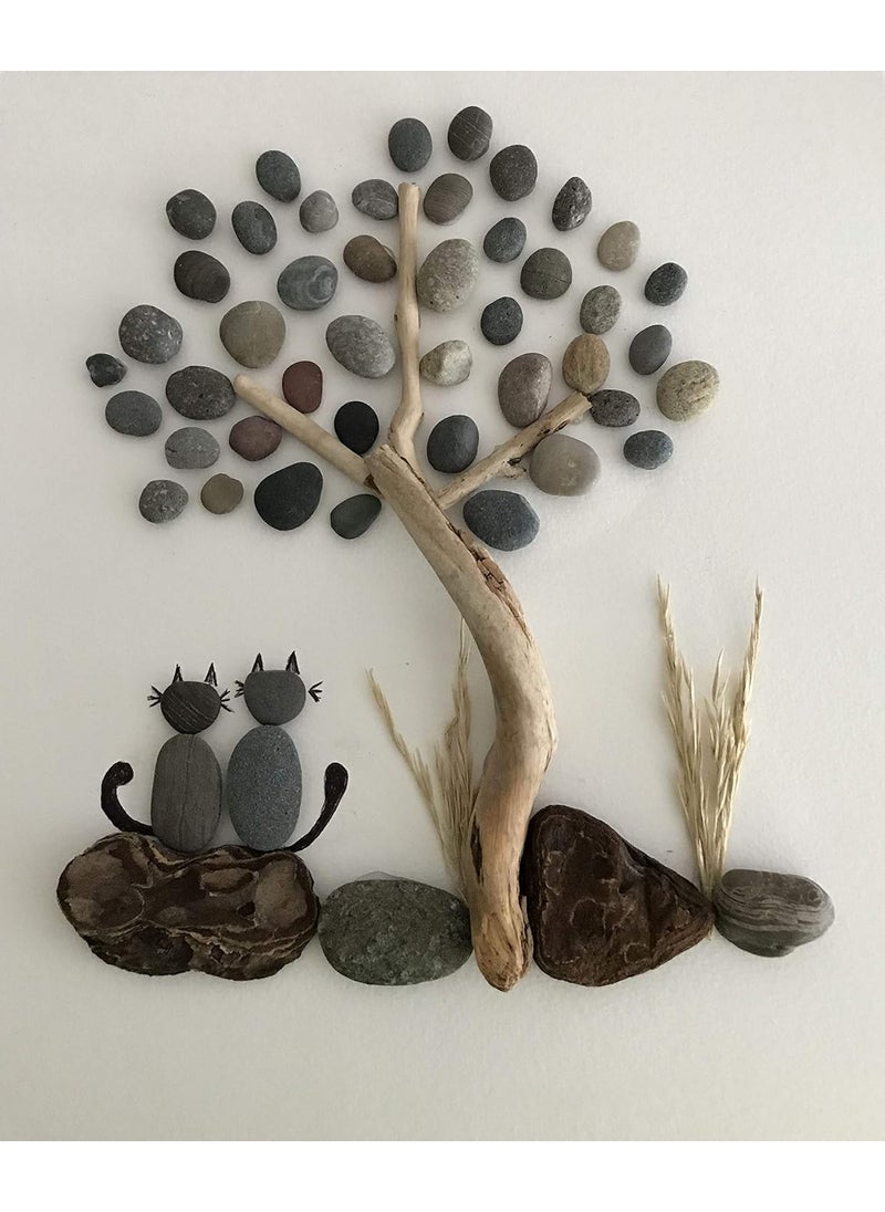 RM RM Cat Wall Pebbles Love Art Frame Teachers Day Gift Customize Product by Rameshwaram Marble Any Special Day Frame Wall Art DIY Pebble Art  - Image 1