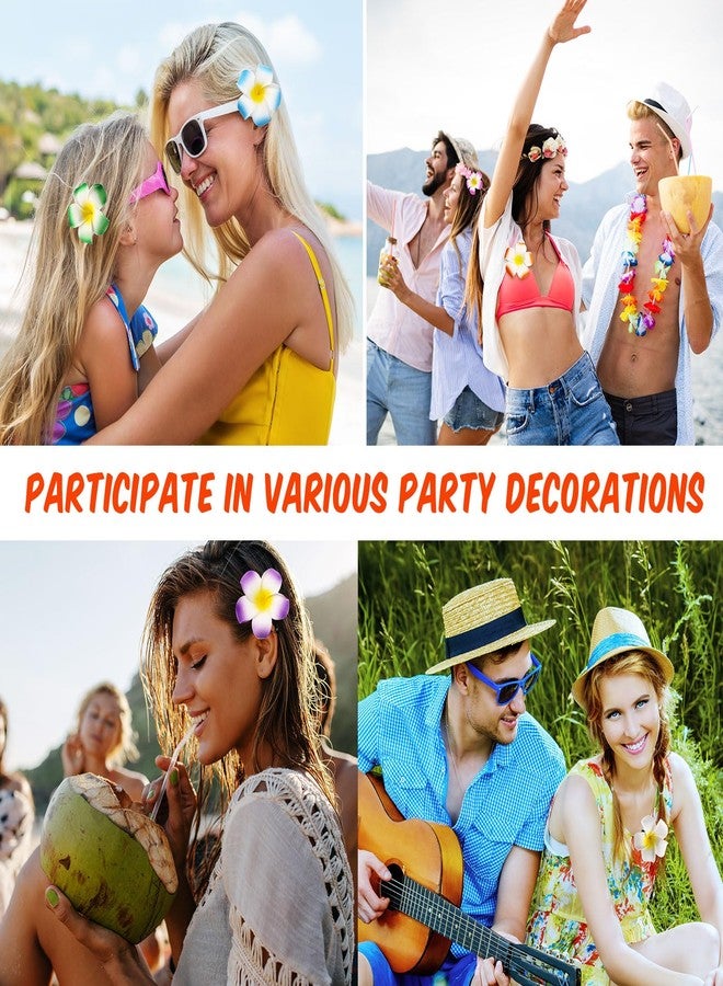 Geosar 100 Pcs Plumeria Hair Clip Hawaiian Foam Flower Hair Clips for Women Luau Beach Hawaii Tropical Bridal Wedding Party Decorations Accessories Vacation Supplies(2.8 Inch) - Image 5