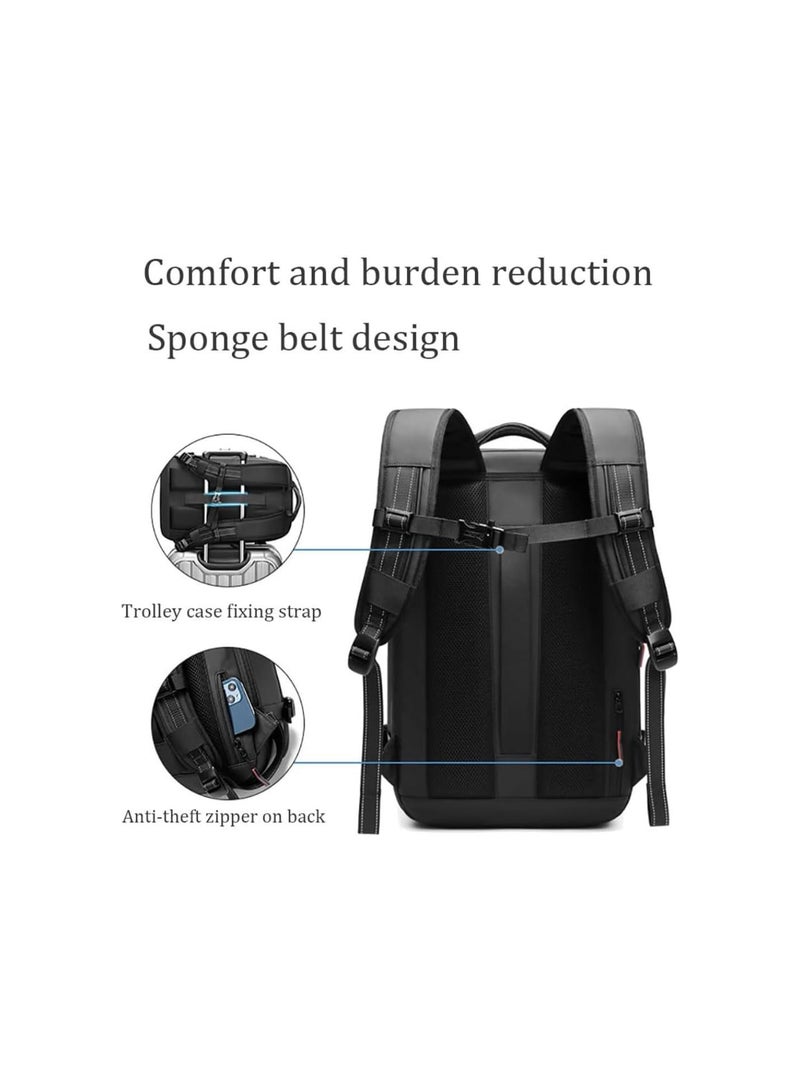 silvercnc Vacpack Backpack, Alepeak Vacuum Backpack, 60L Expandable Backpack with Vacuum Compression, Anti-Theft Large Capacity (Grey-A) - Image 3