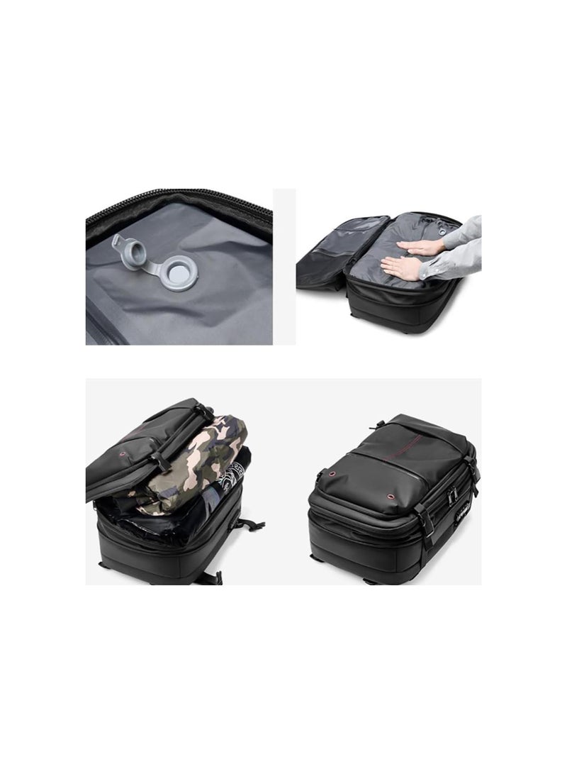 silvercnc Vacpack Backpack, Alepeak Vacuum Backpack, 60L Expandable Backpack with Vacuum Compression, Anti-Theft Large Capacity (Grey-A) - Image 4