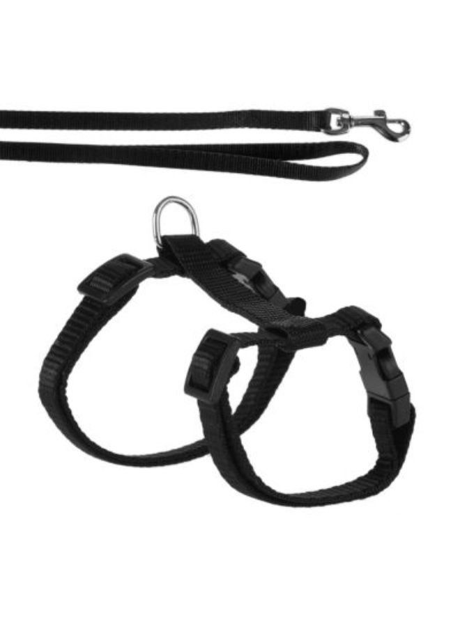 قابل للتعديل النايلون الحيوانات الأليفة القط جرو تسخير مع الرصاص المقود حزام حزام الأمان - Image 2