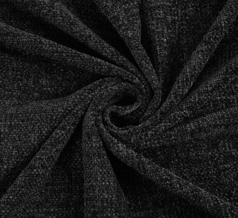 SASHAA WORLD Soft Chenille Throw Throw Blanket for Sofa Bed Chair and Travel Charcoal Throw Blanket Pack of 1 130 x 180 cm - Image 5