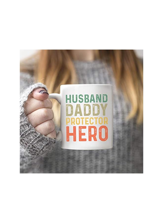 S-TOP Husband Daddy Protector Hero Mug, 11 oz Ceramic White Coffee Mugs, Father's Day Gifts, Gifts For Dad, Fathers Day Ideas - Image 2