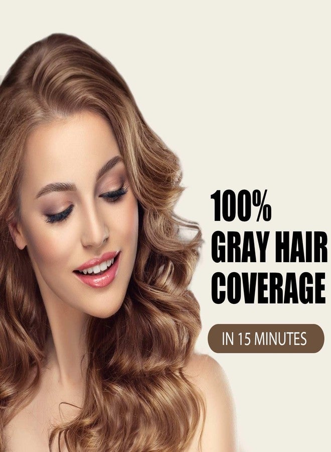 Farndu Light Brown Hair Dye Shampoo, 3 in 1 Instant Hair Color with 15 Min Gray Coverage, Natural Semi-Permanent Herbal Shampoo for Men & Women - Image 2